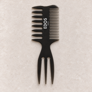 Peigne EDOS Paris de 21 cm en plastique noir fumé légèrement transparent, vue complète